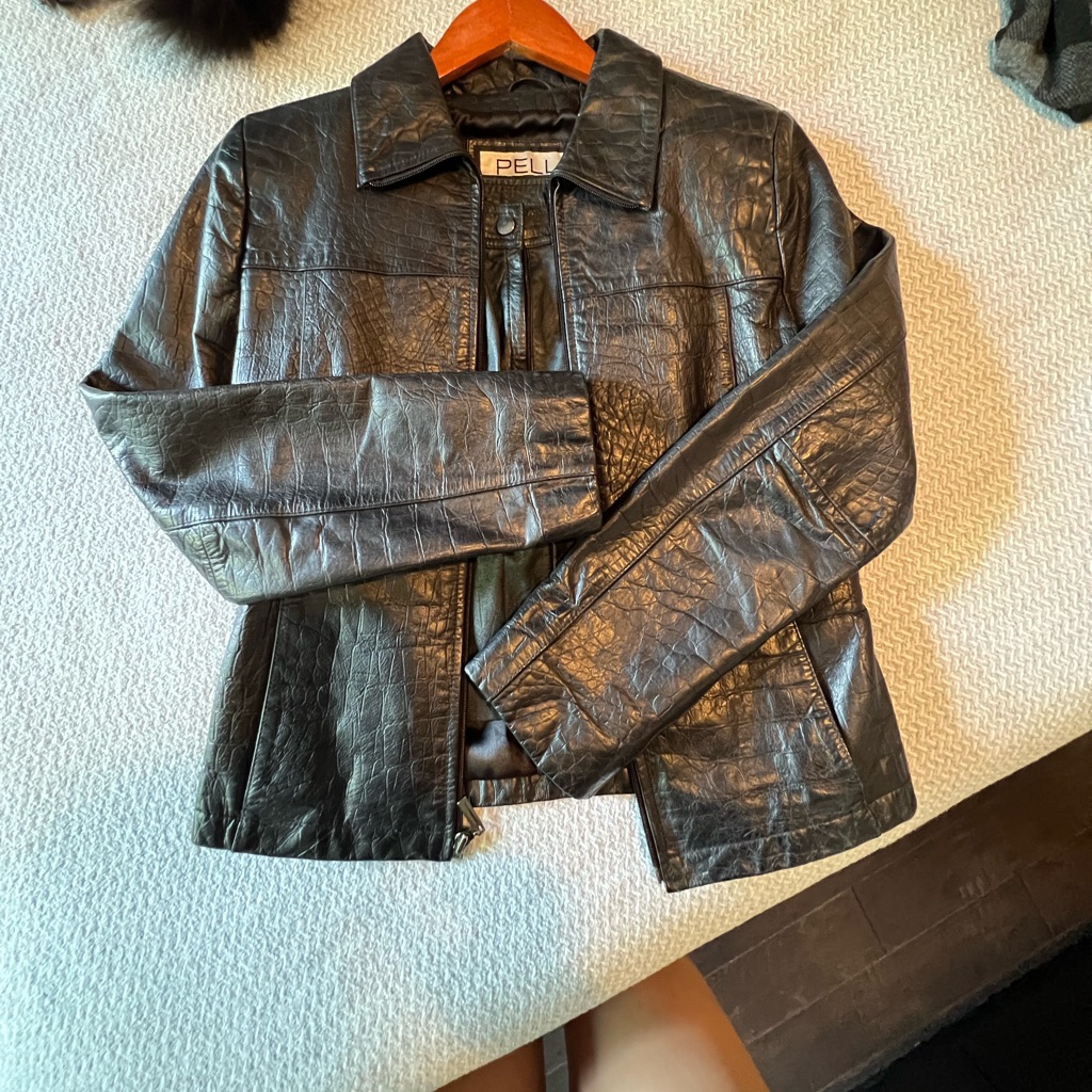Genuine Black Leather Retro Outfit